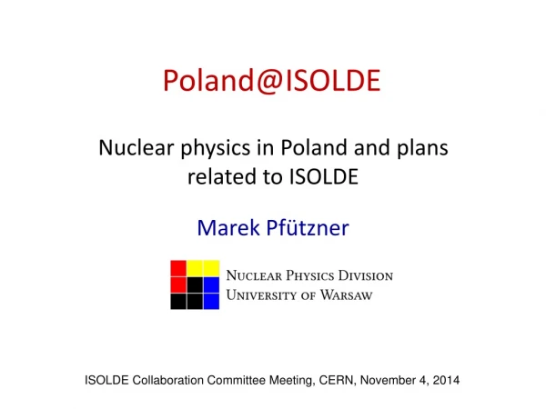 Poland@ISOLDE