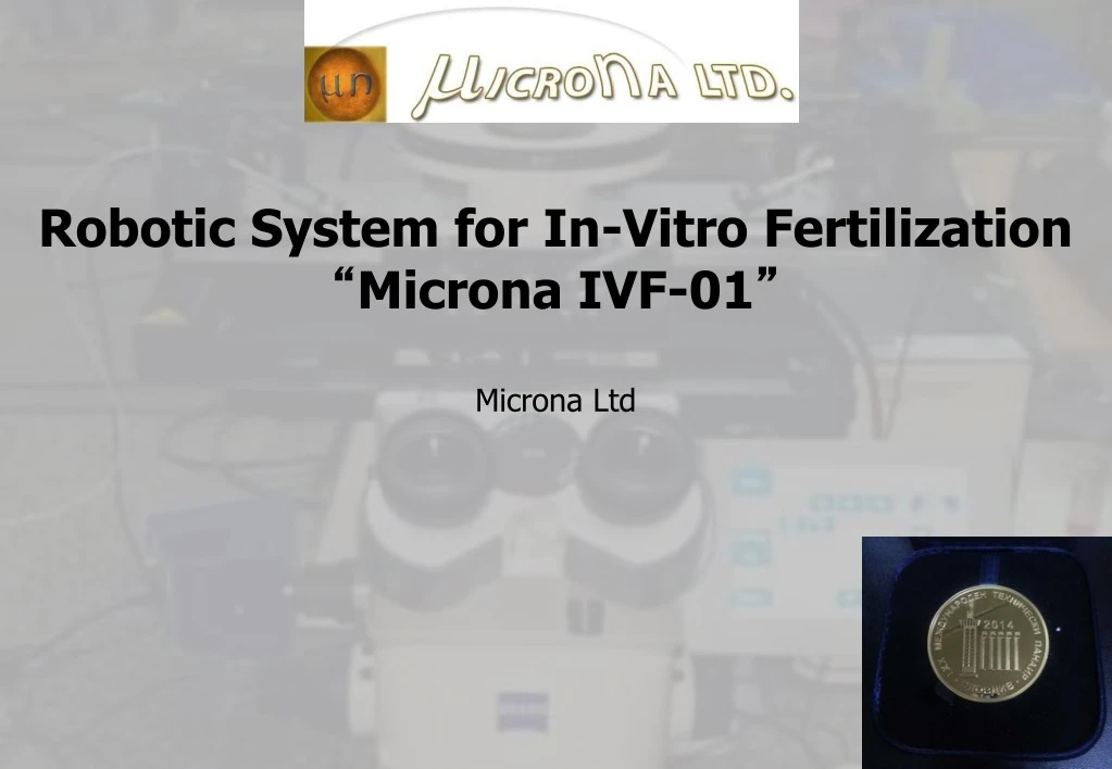 robotic system for in vitro fertilization microna
