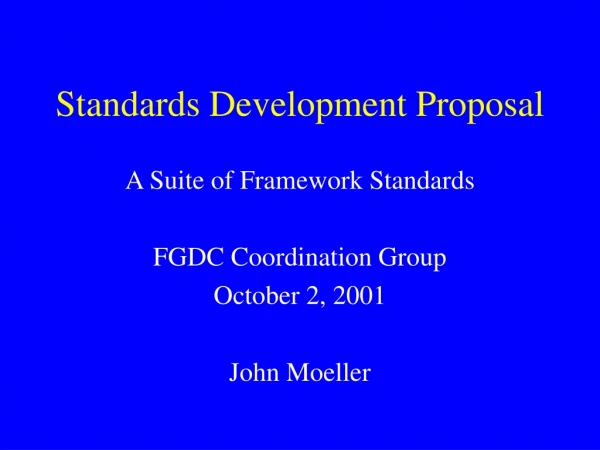 Standards Development Proposal