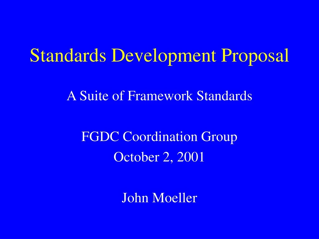 standards development proposal