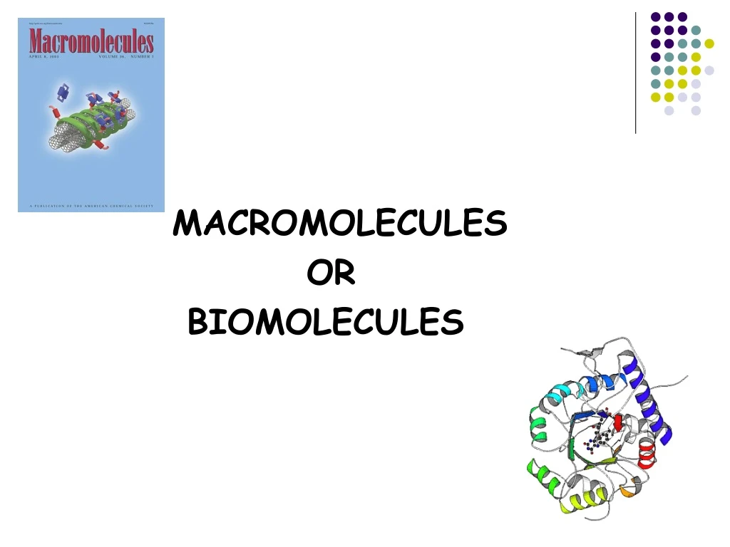 macromolecules or biomolecules