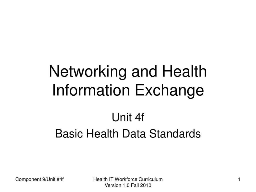 networking and health information exchange