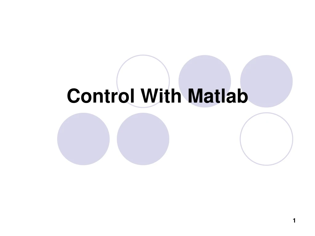 control with matlab
