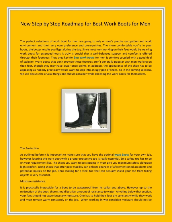 New Step by Step Roadmap for Best Work Boots for Men