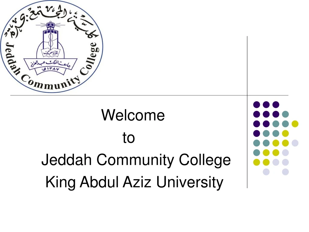 welcome to jeddah community college king abdul aziz university