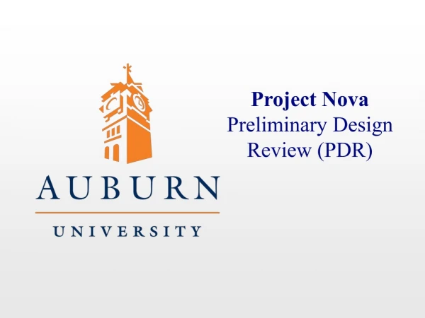 Project Nova Preliminary Design Review (PDR)