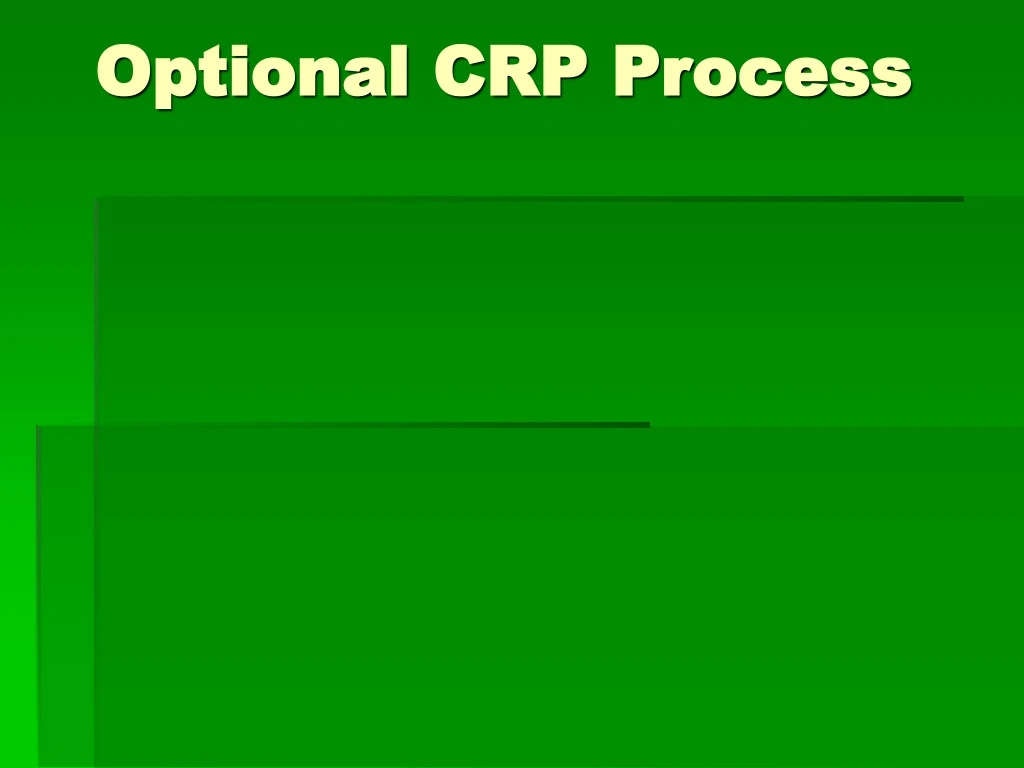 optional crp process