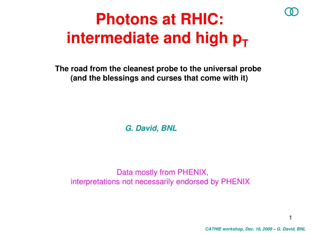 photons at rhic intermediate and high p t