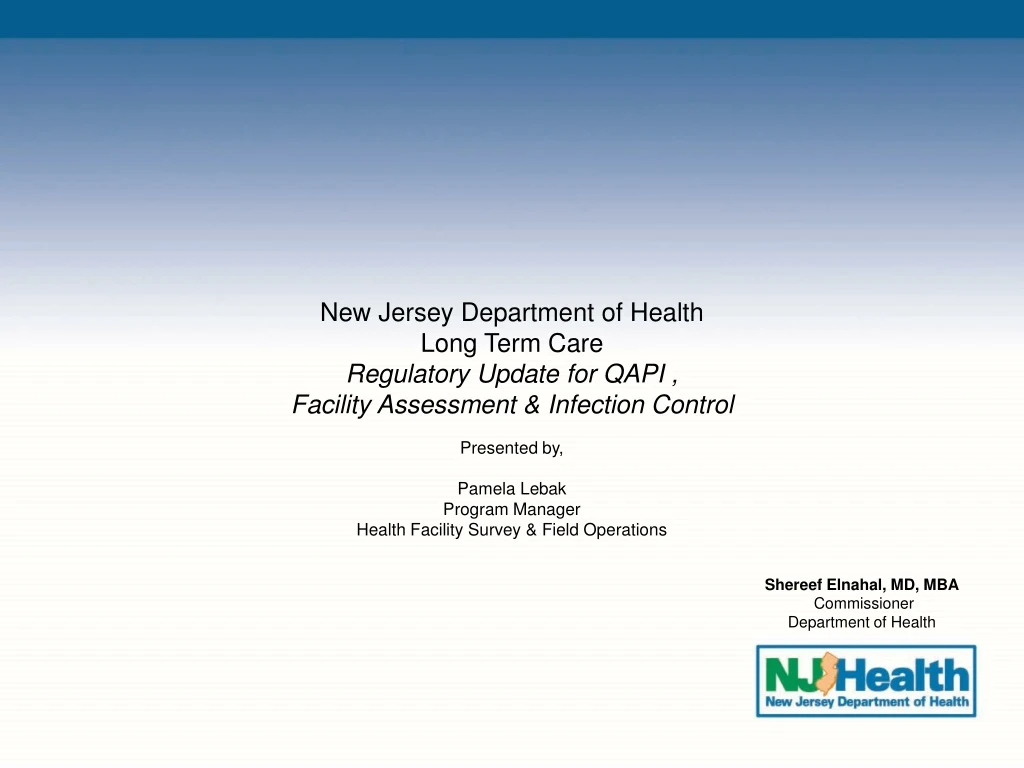 new jersey department of health long term care