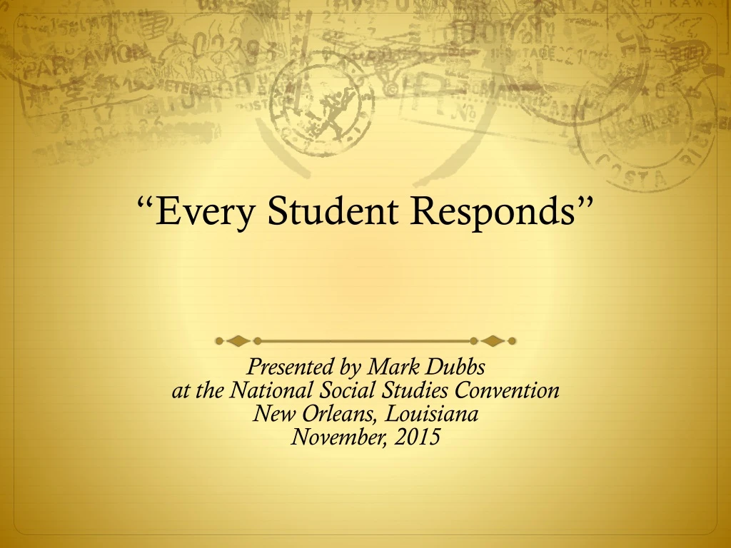 every student responds