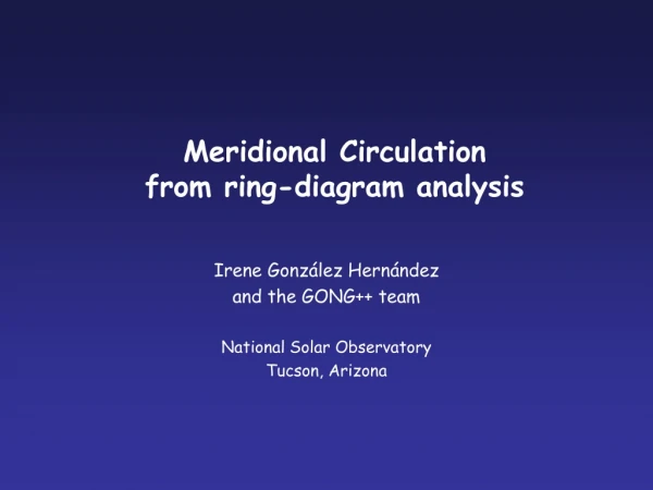 Meridional Circulation  from ring-diagram analysis