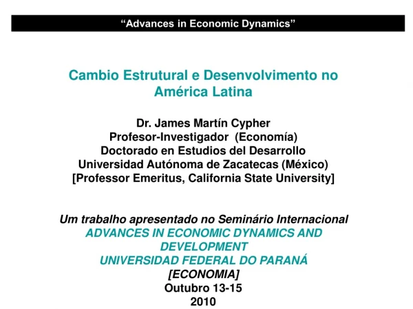 “Advances in Economic Dynamics”