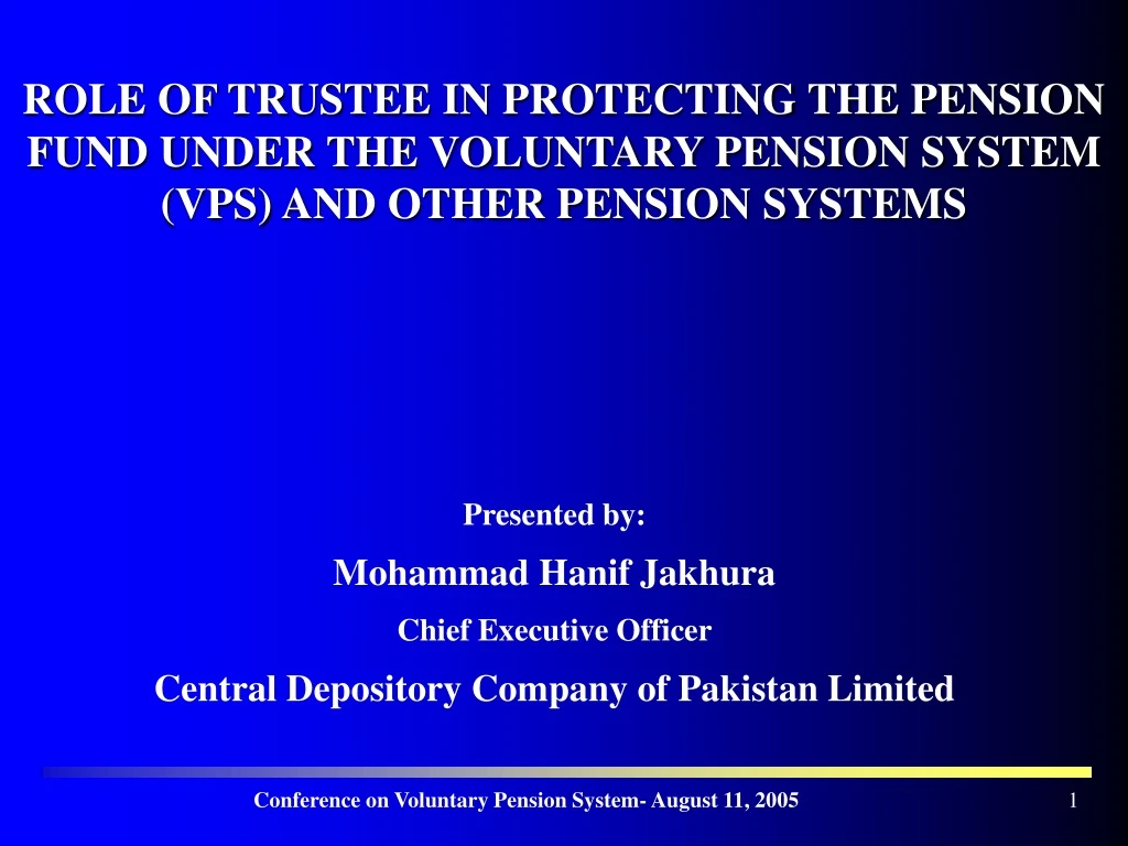 role of trustee in protecting the pension fund