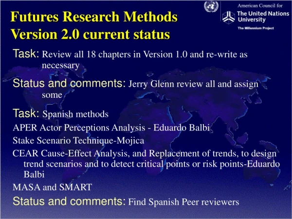 Futures Research Methods  Version 2.0 current status