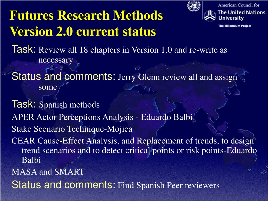 futures research methods version 2 0 current status