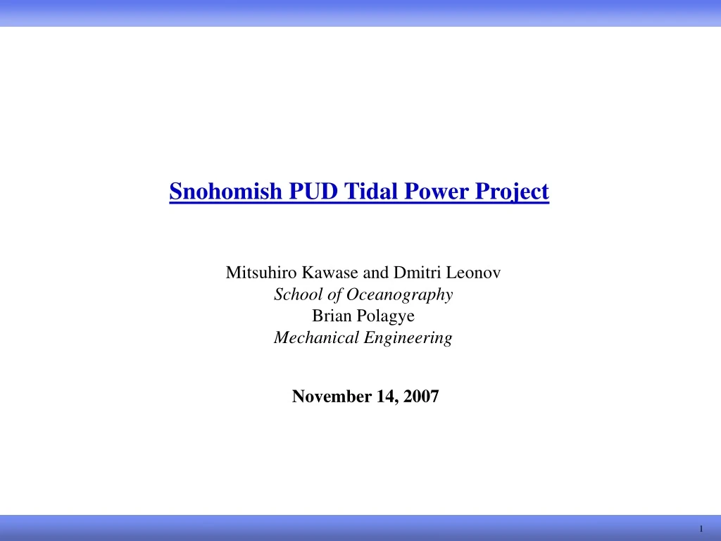 snohomish pud tidal power project