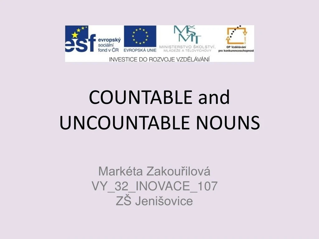 countable and uncountable nouns