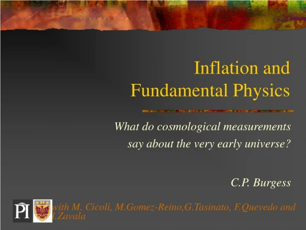 Inflation and  Fundamental Physics