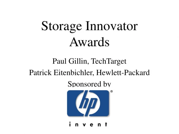 Storage Innovator Awards