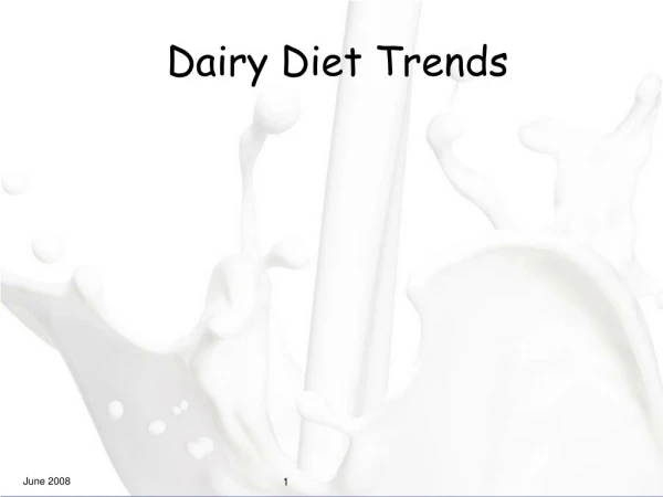 Dairy Diet Trends