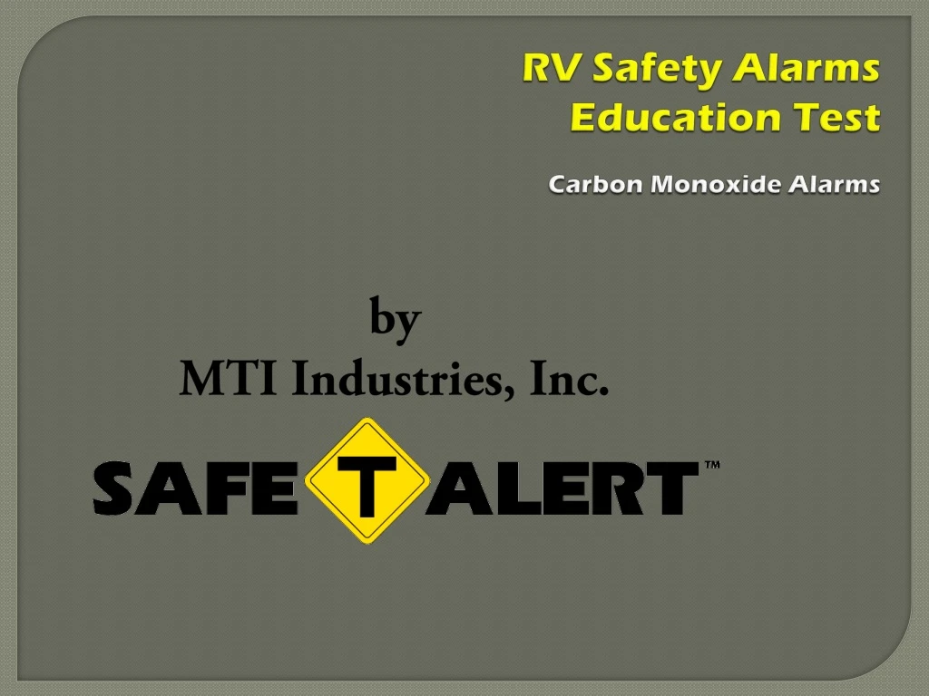 rv safety alarms education test carbon monoxide alarms