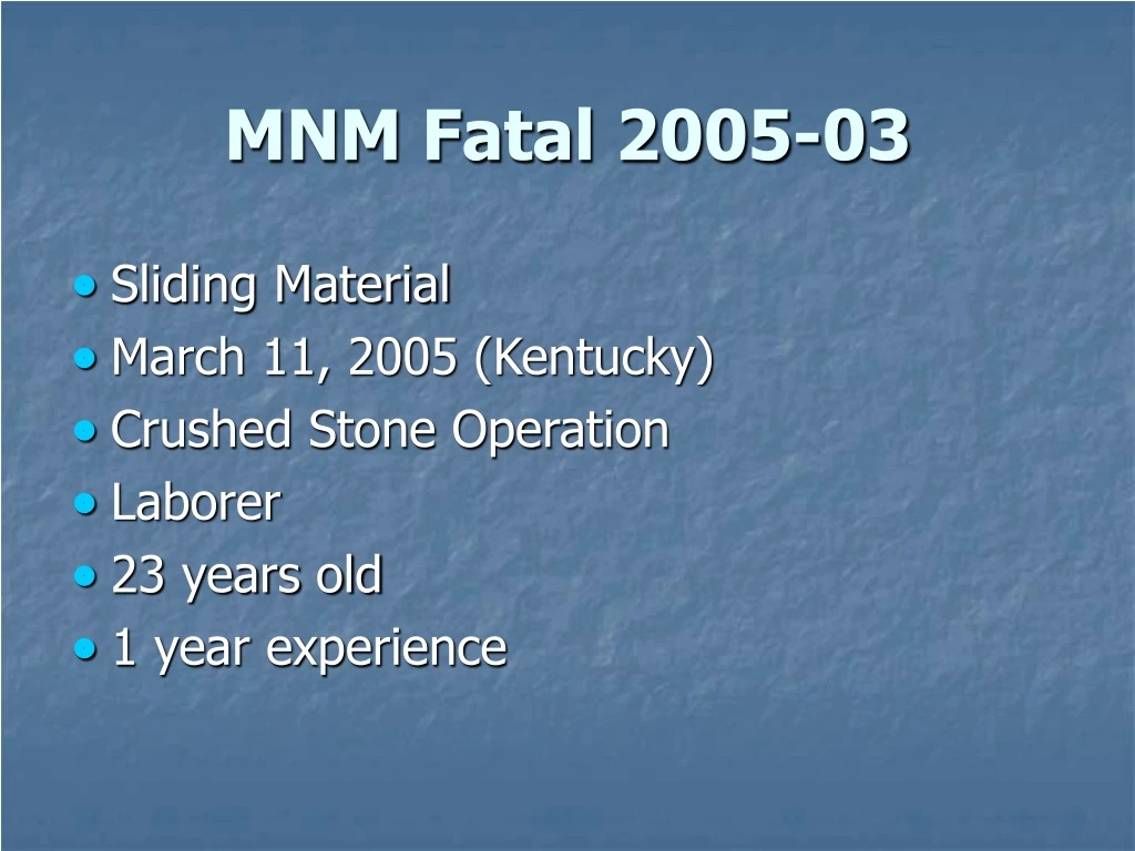 mnm fatal 2005 03
