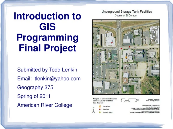 Introduction to GIS Programming Final Project