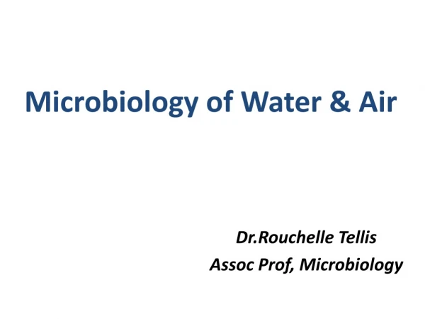 Microbiology of Water &amp; Air