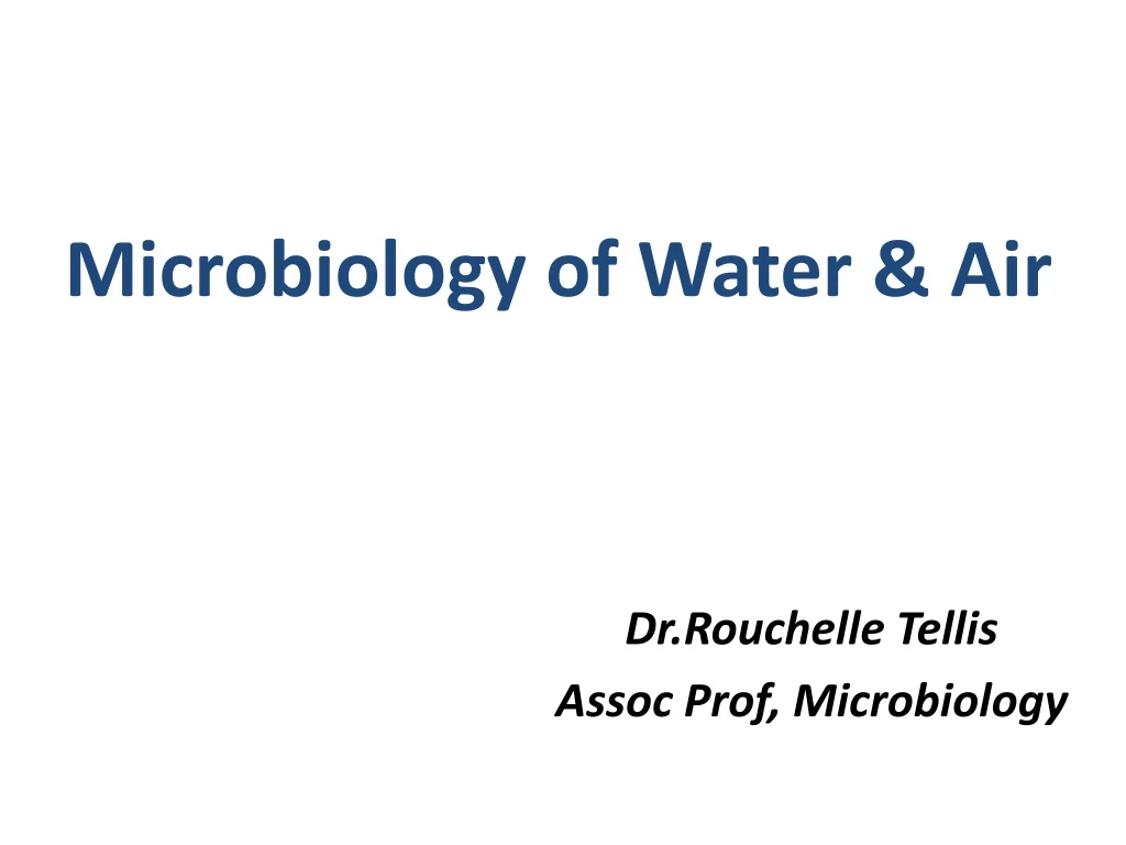 microbiology of water air