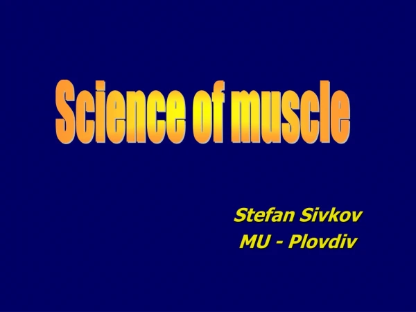 Stefan Sivkov MU - Plovdiv