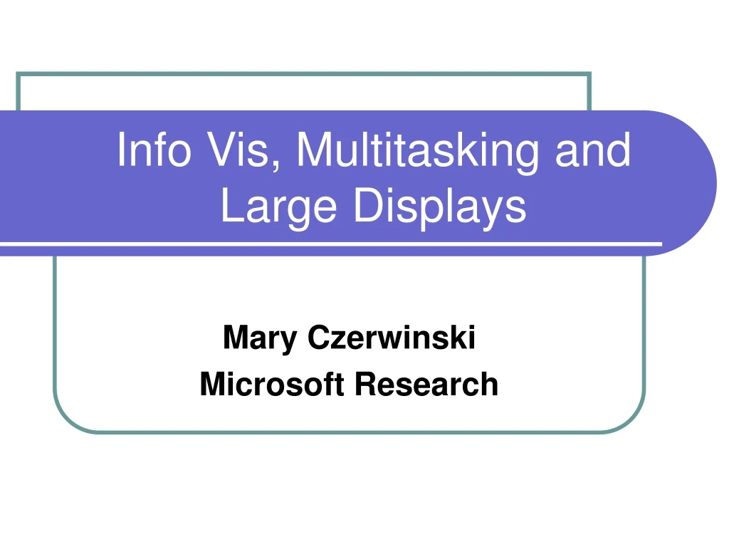 info vis multitasking and large displays
