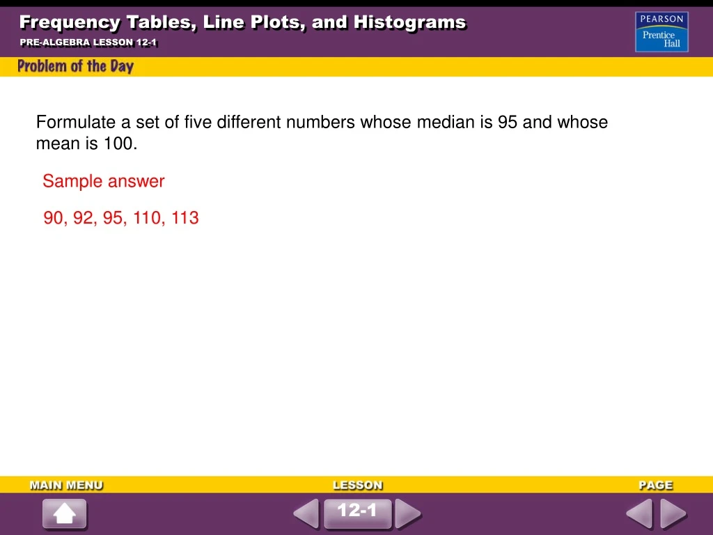 frequency tables line plots and histograms