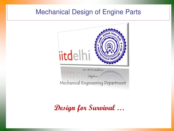 Mechanical Design of Engine Parts