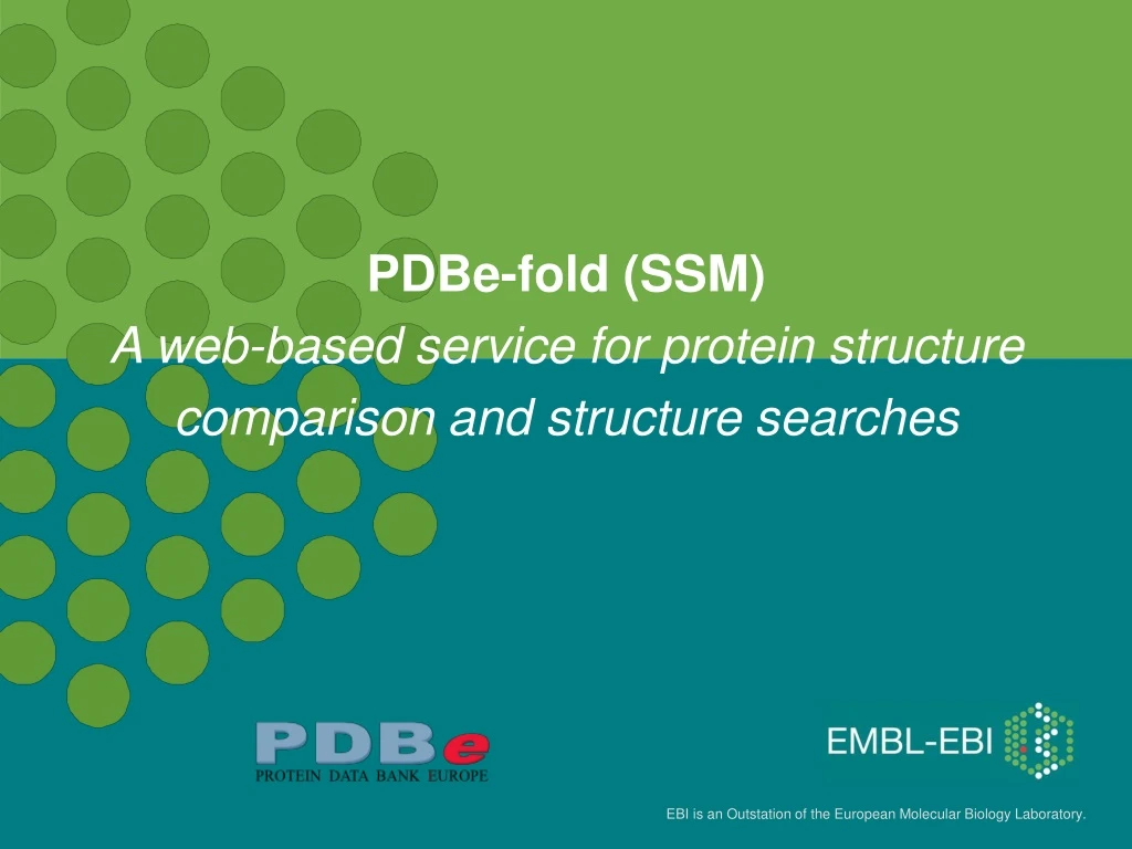 pdbe fold ssm a web based service for protein