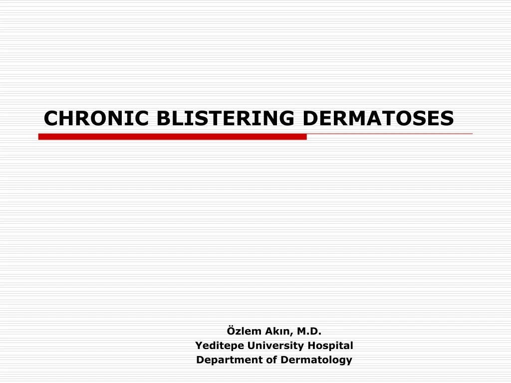 chronic blistering dermatoses