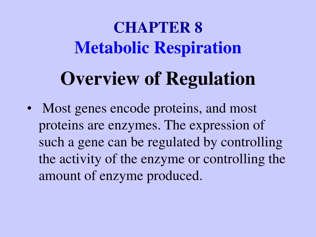 overview of regulation