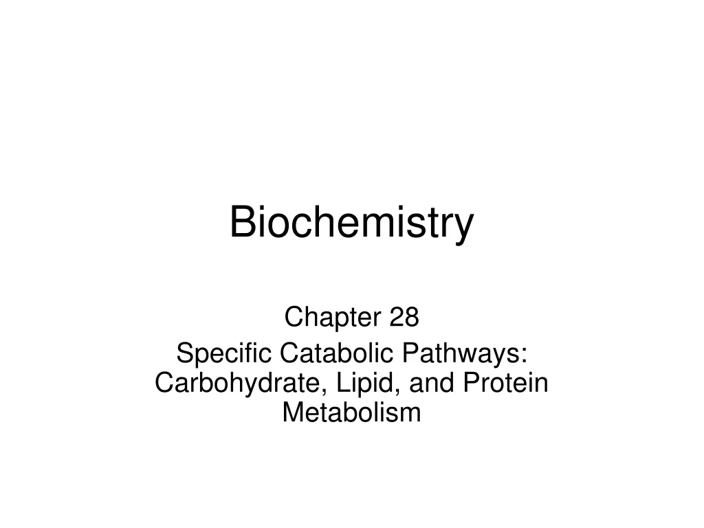 biochemistry