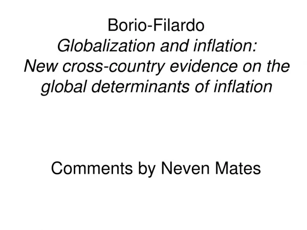 How the globalization affects inflation