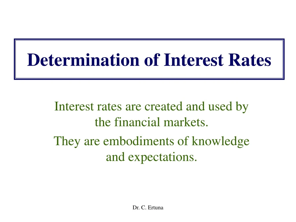 determination of interest rates