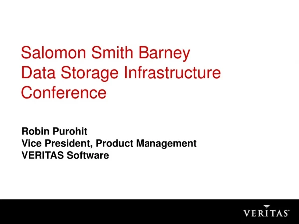 Salomon Smith Barney  Data Storage Infrastructure Conference
