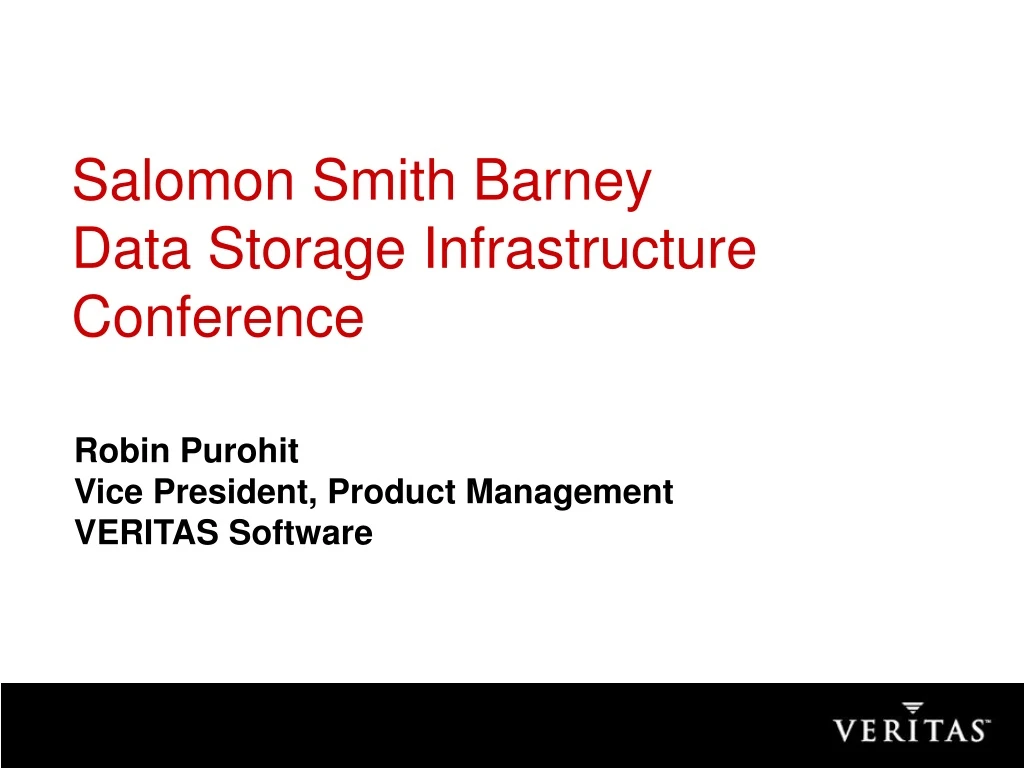 salomon smith barney data storage infrastructure conference