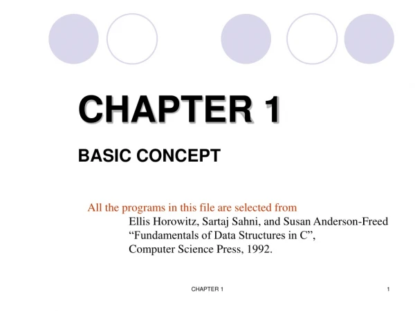 CHAPTER 1 BASIC CONCEPT