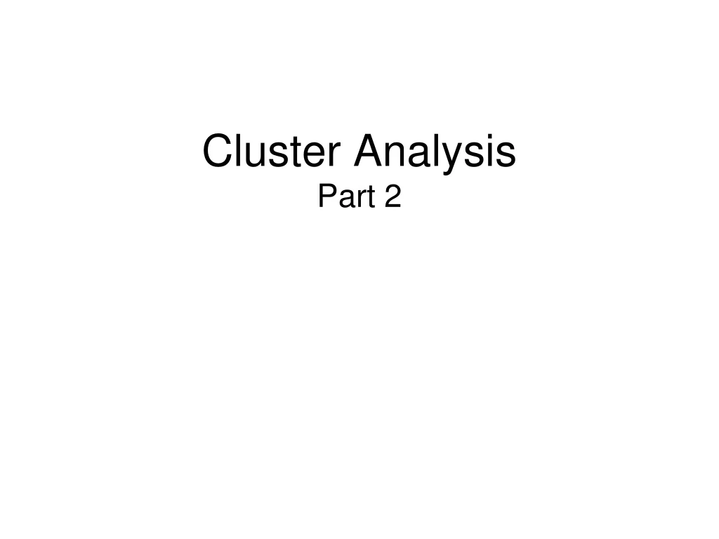 cluster analysis part 2