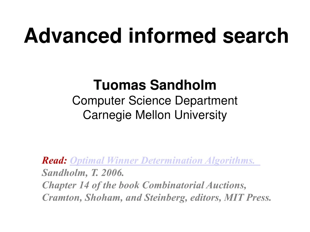 advanced informed search