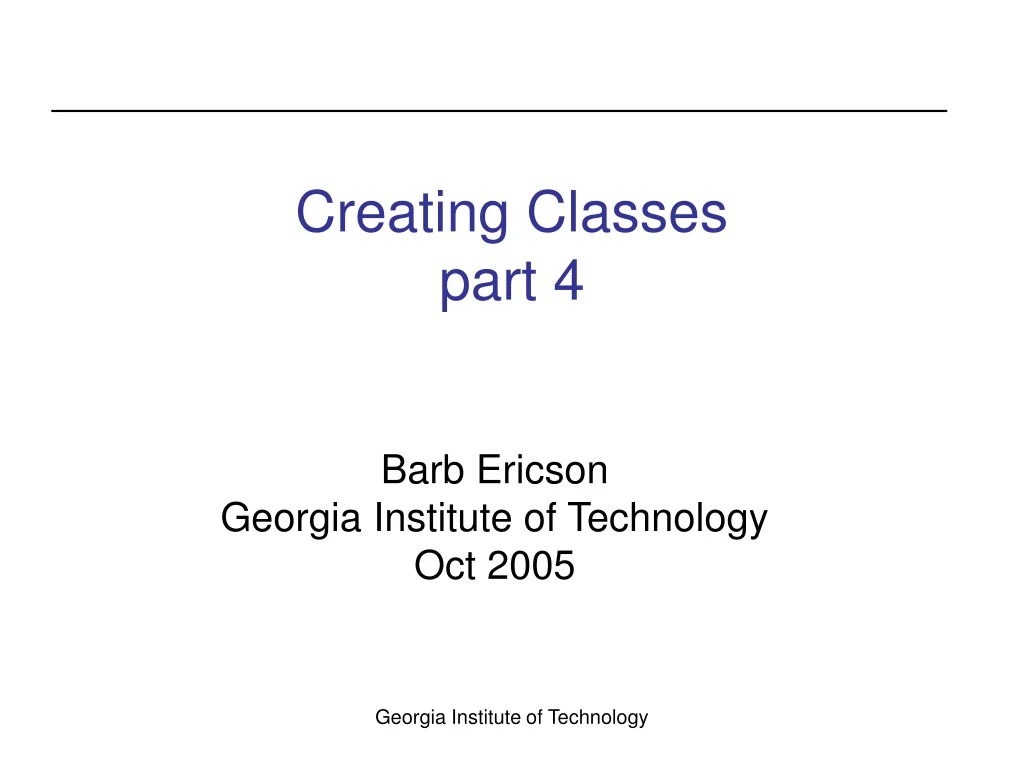 creating classes part 4