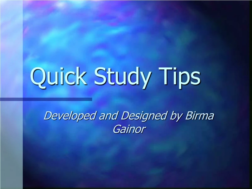 quick study tips