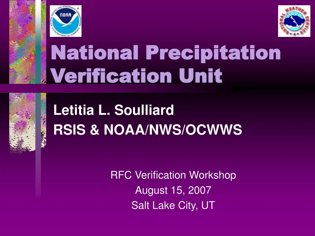 national precipitation verification unit