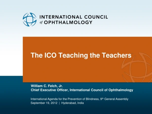 The ICO Teaching the Teachers