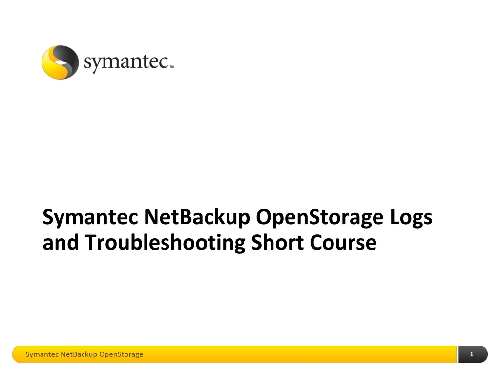 symantec netbackup openstorage logs and troubleshooting short course