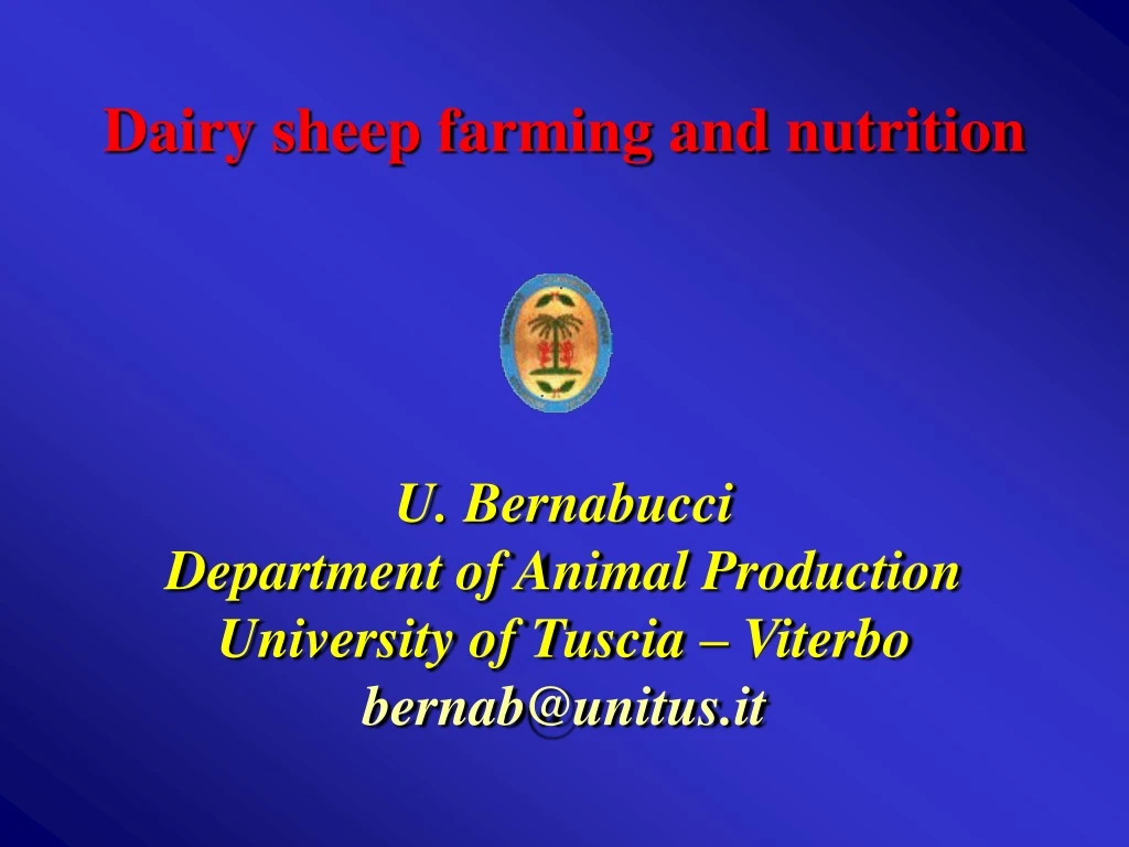 dairy sheep farming and nutrition